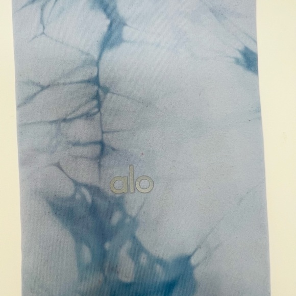 NWT ALO Yoga High Waist Tie Dyed Leggings Blue/Lilac Size XXS (fits like XS) - Picture 8 of 10